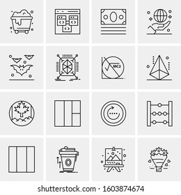 16 Universal Business Icons Vector. Creative Icon Illustration to use in web and Mobile Related project.