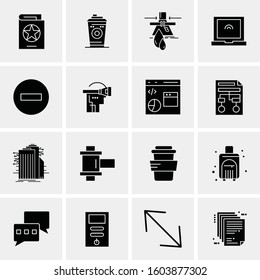 16 Universal Business Icons Vector. Creative Icon Illustration to use in web and Mobile Related project.