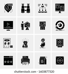 16 Universal Business Icons Vector. Creative Icon Illustration to use in web and Mobile Related project.