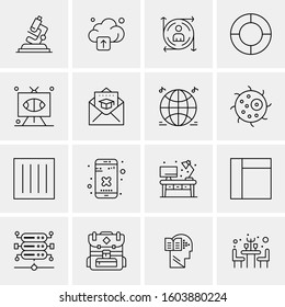 16 Universal Business Icons Vector. Creative Icon Illustration to use in web and Mobile Related project.