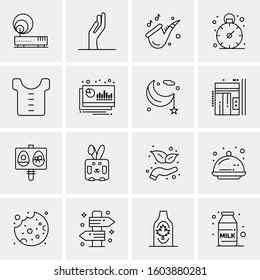 16 Universal Business Icons Vector. Creative Icon Illustration to use in web and Mobile Related project.