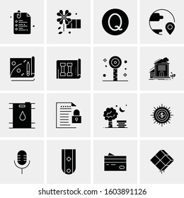16 Universal Business Icons Vector. Creative Icon Illustration to use in web and Mobile Related project.
