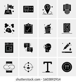 16 Universal Business Icons Vector. Creative Icon Illustration to use in web and Mobile Related project.