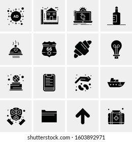 16 Universal Business Icons Vector. Creative Icon Illustration to use in web and Mobile Related project.
