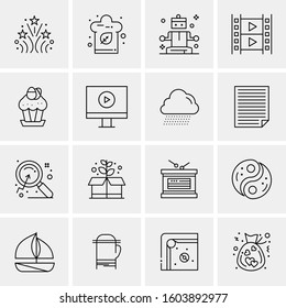16 Universal Business Icons Vector. Creative Icon Illustration to use in web and Mobile Related project.