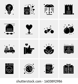 16 Universal Business Icons Vector. Creative Icon Illustration to use in web and Mobile Related project.