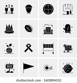 16 Universal Business Icons Vector. Creative Icon Illustration to use in web and Mobile Related project.