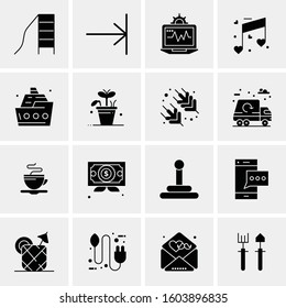16 Universal Business Icons Vector. Creative Icon Illustration to use in web and Mobile Related project.