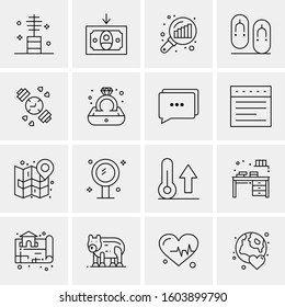 16 Universal Business Icons Vector. Creative Icon Illustration to use in web and Mobile Related project.