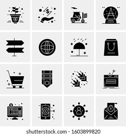 16 Universal Business Icons Vector. Creative Icon Illustration to use in web and Mobile Related project.