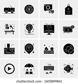 16 Universal Business Icons Vector. Creative Icon Illustration to use in web and Mobile Related project.