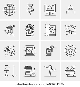 16 Universal Business Icons Vector. Creative Icon Illustration to use in web and Mobile Related project.