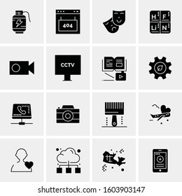 16 Universal Business Icons Vector. Creative Icon Illustration to use in web and Mobile Related project.