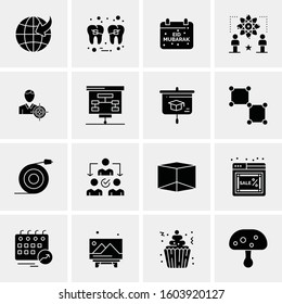 16 Universal Business Icons Vector. Creative Icon Illustration to use in web and Mobile Related project.