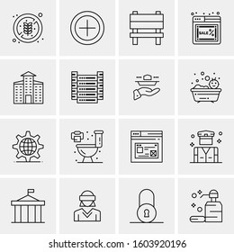 16 Universal Business Icons Vector. Creative Icon Illustration to use in web and Mobile Related project.
