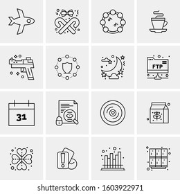 16 Universal Business Icons Vector. Creative Icon Illustration to use in web and Mobile Related project.