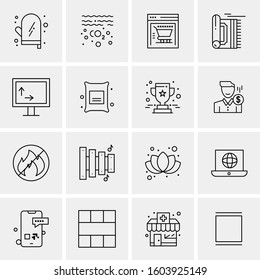 16 Universal Business Icons Vector. Creative Icon Illustration to use in web and Mobile Related project.