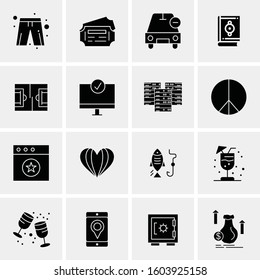 16 Universal Business Icons Vector. Creative Icon Illustration to use in web and Mobile Related project.
