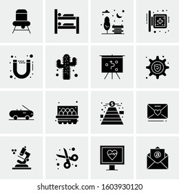 16 Universal Business Icons Vector. Creative Icon Illustration to use in web and Mobile Related project.