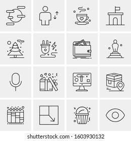 16 Universal Business Icons Vector. Creative Icon Illustration to use in web and Mobile Related project.