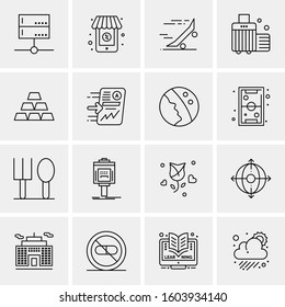 16 Universal Business Icons Vector. Creative Icon Illustration to use in web and Mobile Related project.
