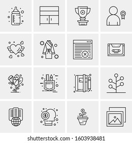16 Universal Business Icons Vector. Creative Icon Illustration to use in web and Mobile Related project.