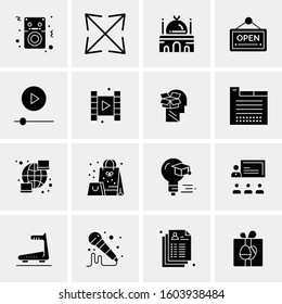 16 Universal Business Icons Vector. Creative Icon Illustration to use in web and Mobile Related project.