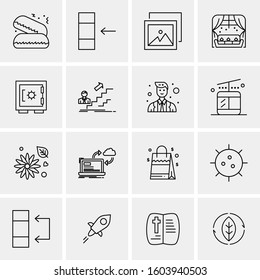 16 Universal Business Icons Vector. Creative Icon Illustration to use in web and Mobile Related project.