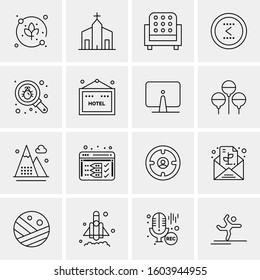 16 Universal Business Icons Vector. Creative Icon Illustration to use in web and Mobile Related project.