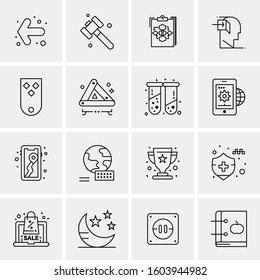 16 Universal Business Icons Vector. Creative Icon Illustration to use in web and Mobile Related project.