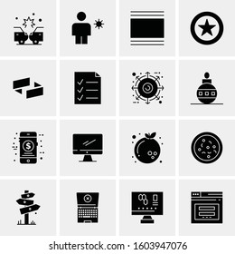 16 Universal Business Icons Vector. Creative Icon Illustration to use in web and Mobile Related project.