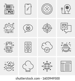 16 Universal Business Icons Vector. Creative Icon Illustration to use in web and Mobile Related project.