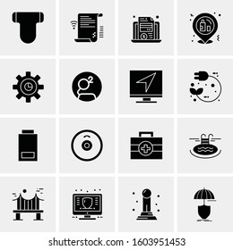 16 Universal Business Icons Vector. Creative Icon Illustration to use in web and Mobile Related project.