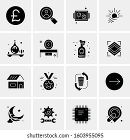 16 Universal Business Icons Vector. Creative Icon Illustration to use in web and Mobile Related project.