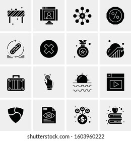 16 Universal Business Icons Vector. Creative Icon Illustration to use in web and Mobile Related project.