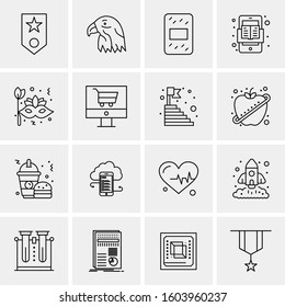 16 Universal Business Icons Vector. Creative Icon Illustration to use in web and Mobile Related project.