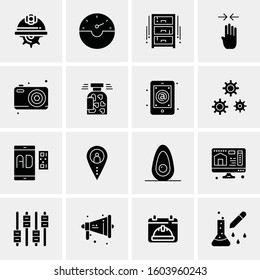 16 Universal Business Icons Vector. Creative Icon Illustration to use in web and Mobile Related project.