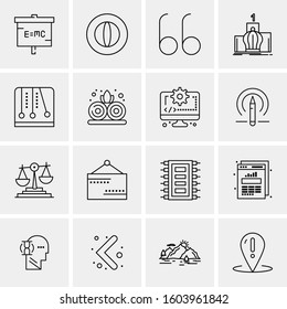 16 Universal Business Icons Vector. Creative Icon Illustration to use in web and Mobile Related project.