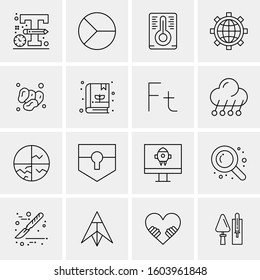 16 Universal Business Icons Vector. Creative Icon Illustration to use in web and Mobile Related project.