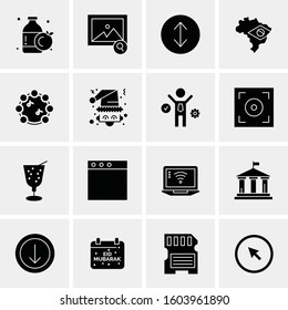 16 Universal Business Icons Vector. Creative Icon Illustration to use in web and Mobile Related project.
