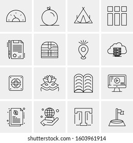 16 Universal Business Icons Vector. Creative Icon Illustration to use in web and Mobile Related project.