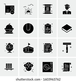 16 Universal Business Icons Vector. Creative Icon Illustration to use in web and Mobile Related project.