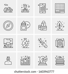 16 Universal Business Icons Vector. Creative Icon Illustration to use in web and Mobile Related project.