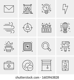 16 Universal Business Icons Vector. Creative Icon Illustration to use in web and Mobile Related project.
