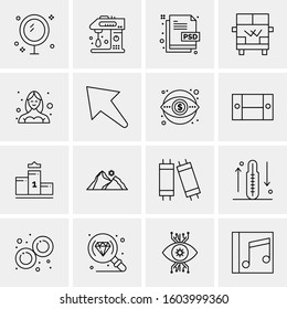 16 Universal Business Icons Vector. Creative Icon Illustration to use in web and Mobile Related project.