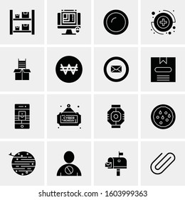 16 Universal Business Icons Vector. Creative Icon Illustration to use in web and Mobile Related project.