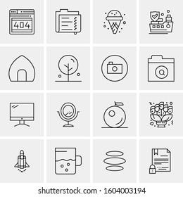 16 Universal Business Icons Vector. Creative Icon Illustration to use in web and Mobile Related project.