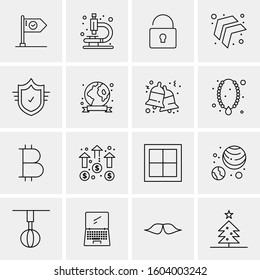 16 Universal Business Icons Vector. Creative Icon Illustration to use in web and Mobile Related project.