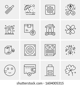 16 Universal Business Icons Vector. Creative Icon Illustration to use in web and Mobile Related project.