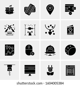 16 Universal Business Icons Vector. Creative Icon Illustration to use in web and Mobile Related project.